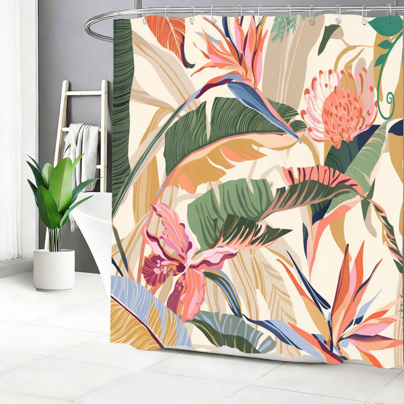 Rideau de salle de bain Tropical