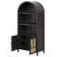 Armoire de rangement arquée avec portes en rotin