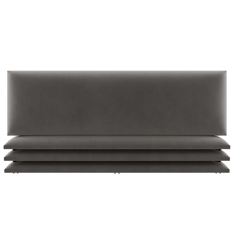 All Upholstered Headboard, Velvet Gothic Grey, Large