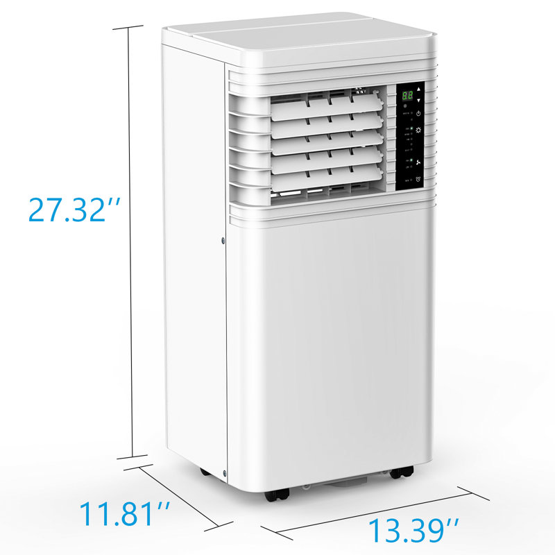 R.W.FLAME Portable 3-in-1 10000BTU Air Conditioner with Remote Control,24Hrs Timer,Digital Display, 270