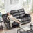 83.80" W Manual Reclining Sofa With Cup-Holder Drop-Down Table