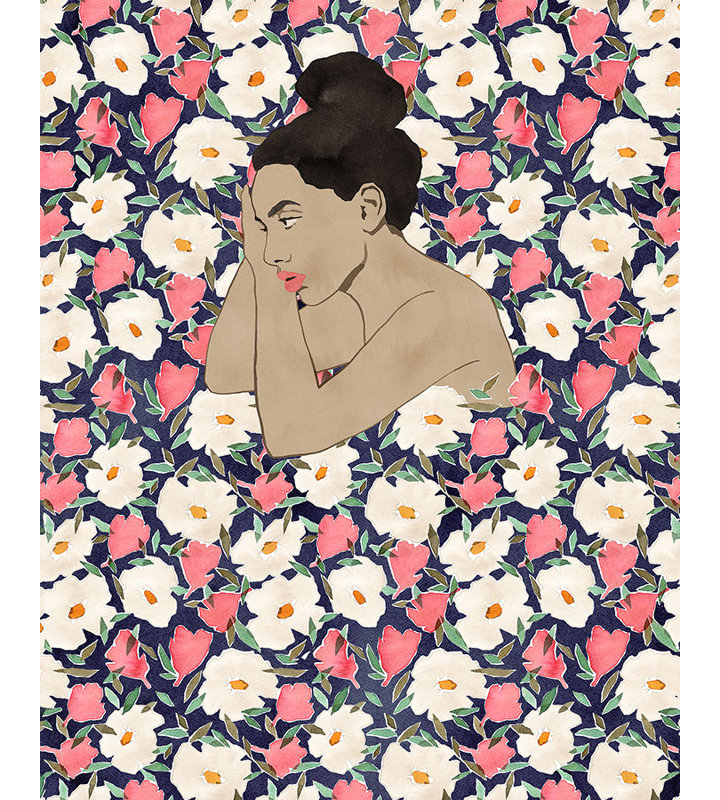 Flower Bed - Daisy Painting by Aurora Bell, Image Brush Gel