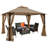 12 Ft. W x 10 Ft. D Steel Patio Gazebo-50495526