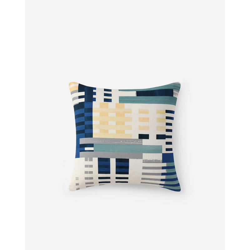 Coussin Plaid, Géométrique or