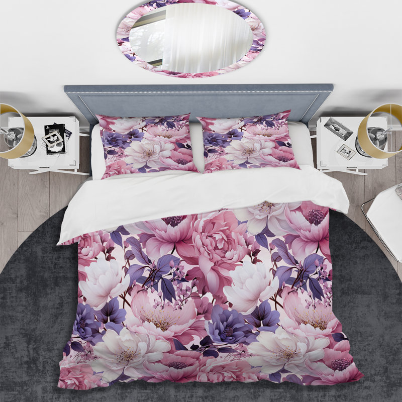 Ensemble de housse de couette Sprintime, Housse de couette pour très grand lit et 2 très