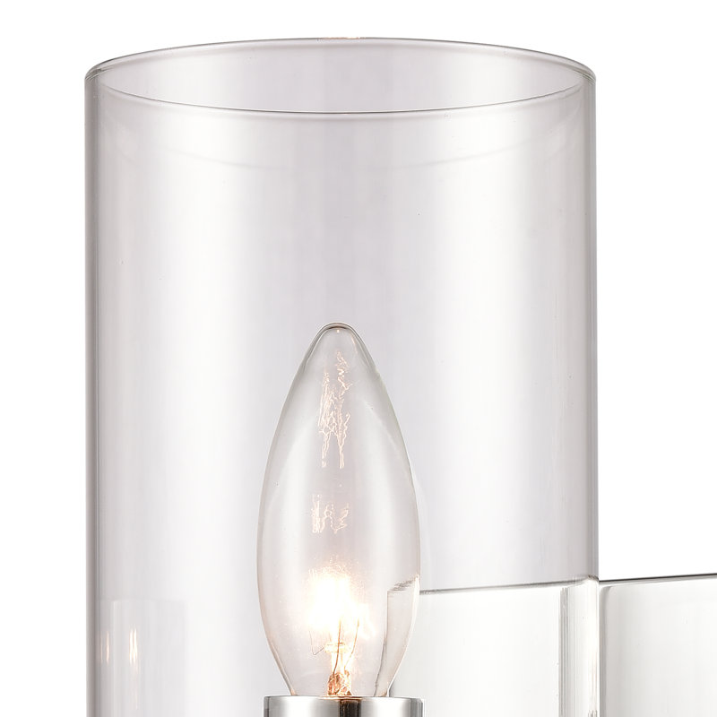 Éclairage pour meuble-lavabo à 1 lumière de 12 po de hauteur Oakland - Chrome, Une lumière, H 12 po x l 4,5 po x P 6 po