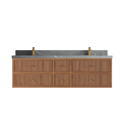 Teck flottant uni 72 po Sonoma X P 22 po De salle de bain D Quartz