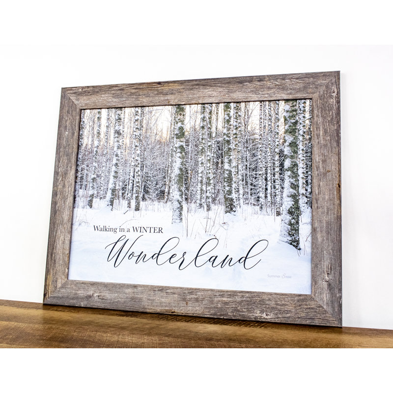 «Walking In A Winter Wonderland Birch Winter Snow», art graphique