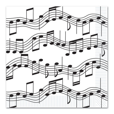 Serviettes de table Notes de musique