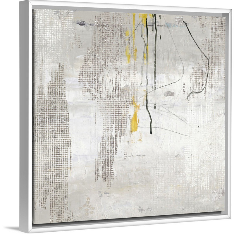 Reproduction d’art sur toile, "trickle I" par PI studio, Toile blanche encadrée, H 14 po x l 14 po x P 1,75 po