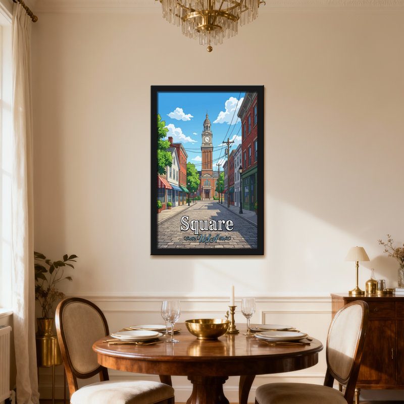 Scène de paysage urbain et urbain, H 20 po x l 30 po, Toile tendue sur cadre, Ne s’applique pas