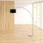 Bradham 209cm Chrome Plated Arched Floor Lamp