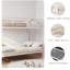 Lit superposé en métal simple au-dessus de simple, lits superposés robustes avec 2 échelles et garde-corps pleine longueur, aucun sommier requis, assemblage facile, blanc-662485447