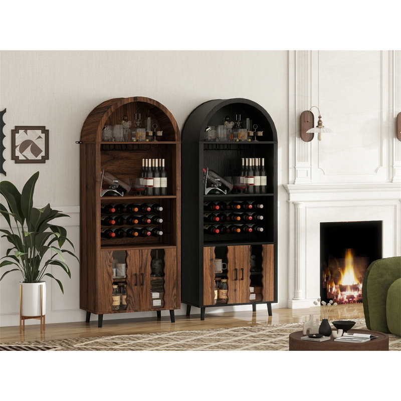 Armoire bar 71 po Farmhouse, Brun
