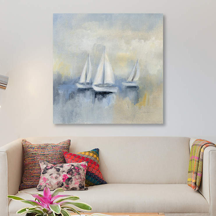 «Morning Sail» par Silvia Vassileva - Estampe numérique sur toile tendue avec châssis, H 12 po x l 12 po x P 0,75 po
