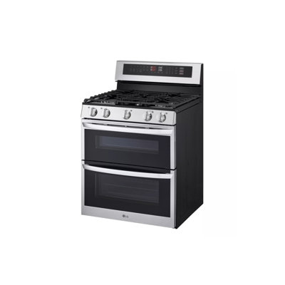 LG Smart Gas Double Oven Freestanding Range with ProBake Convection®, Air Fry & Air Sous Vide, Stainless Steel, 6.9 cu. ft.