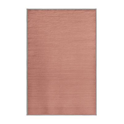 Tapis brun uni lavable à la machine