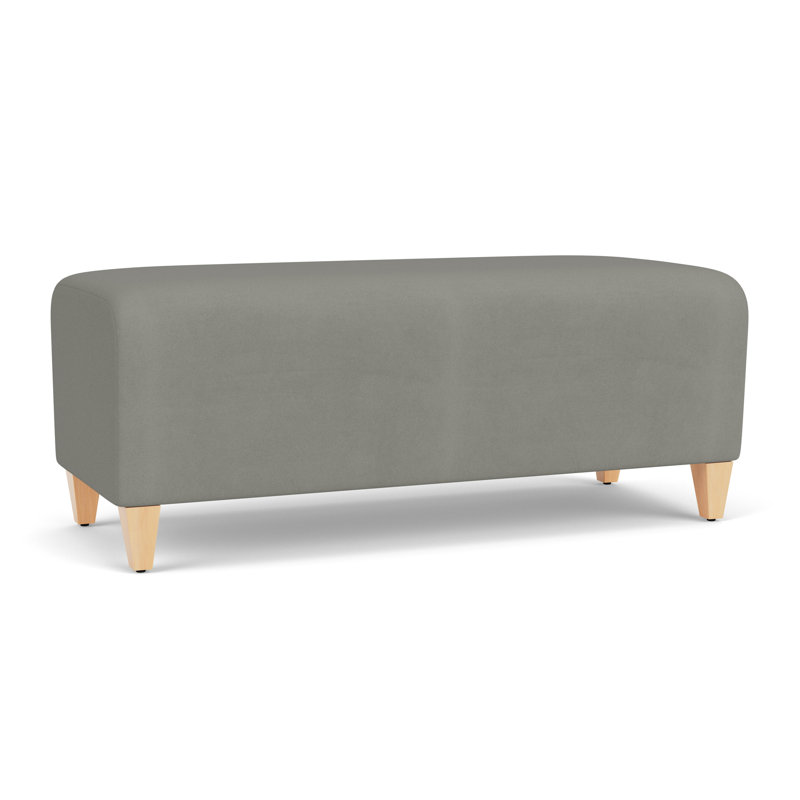 Ravenna Lounge Reception Loveseat Bench, Natural Wood, Patriot Plus Dove