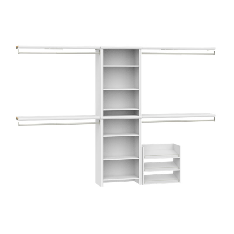 Impressions 25" Closet Tower With 4 Top Shelf And Shoe Organizer