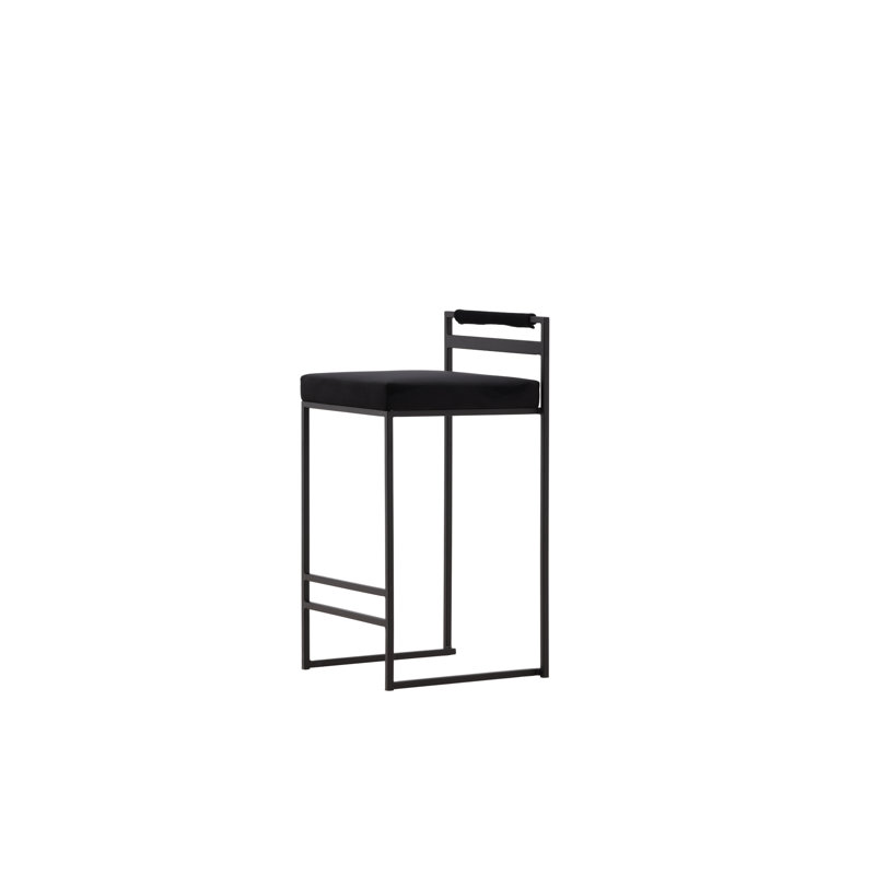 Beachley Upholstered Counter Stool with Metal Frame