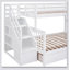 Lit superposé simple en L avec 3 tiroirs, bureau portable et garde-robe-609829243