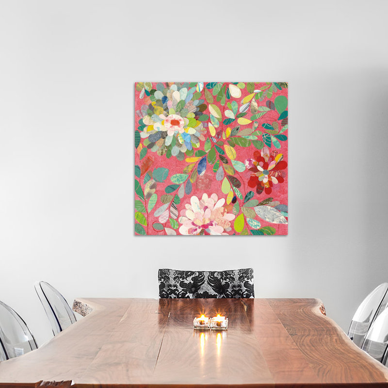 Dahlias iii, impression sur toile tendue, H 12 po x l 12 po x P 0,75 po