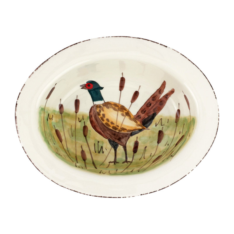 Wildlife Earthenware Serving Bowl