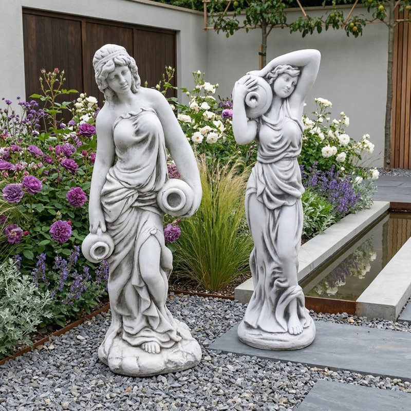 ELIZABETH Urn Girl 84cm, Stone