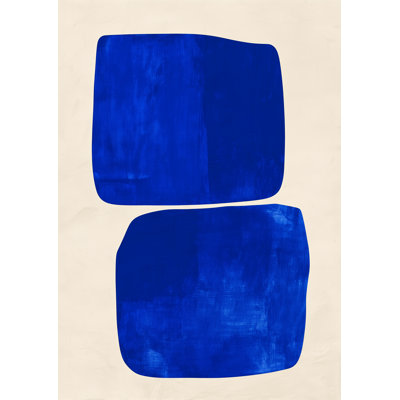 Art mural bleu sur toile géométrique IV