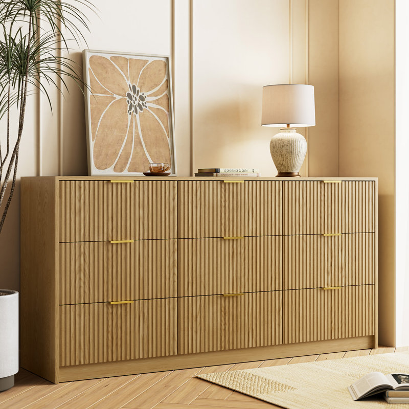 63" W 9 - Drawer Dresser, Brown