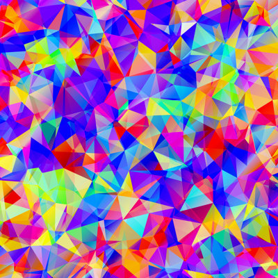 Timyah, abstrait, triangle coloré sur toile, impression