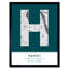 Hanoi City Map Hanoi Vietnam City Map Teal 1 Piece Single Picture Frame Wall Art
