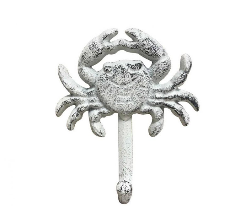 Crochet mural crabe Jonette, Blanc