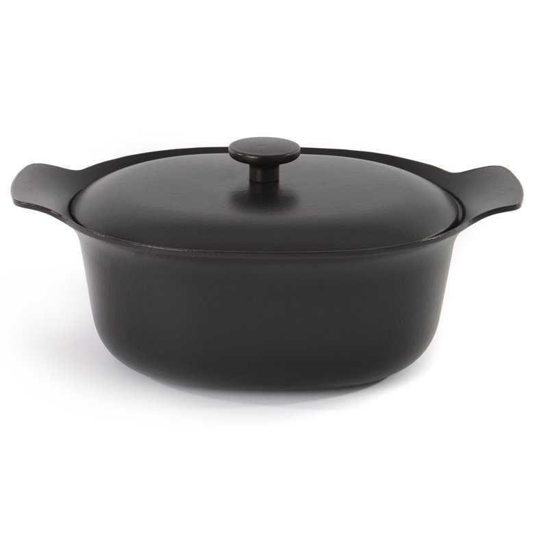 Cocotte en fonte 5,5 pte avec couvercle Ron, Noir