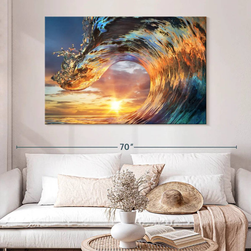 Gillard Curling Ocean Wave, H 34 po x l 51 po