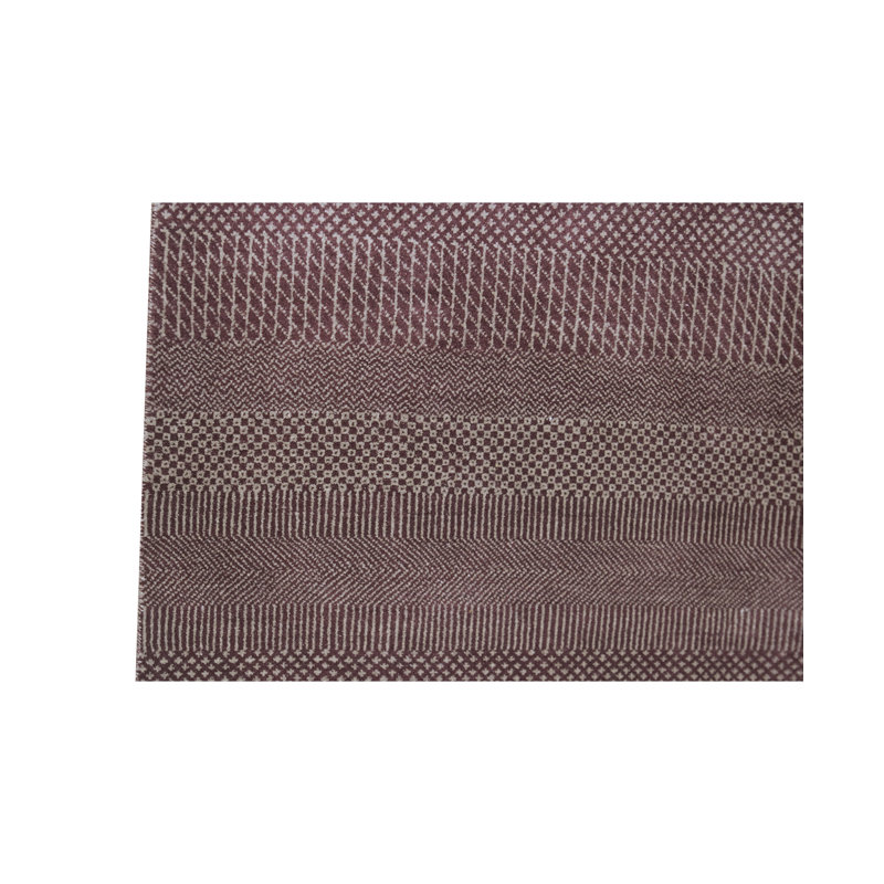 Striped Area Rug in Wine