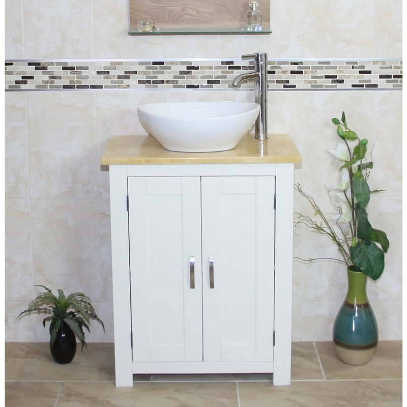 Seabreeze 650mm Single Bathroom Vanity with Vessel Ceramic Basin