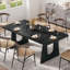 Table de salle à manger 71 po moderne avec cadre en métal robuste, mobilier haut de gamme haut de gamme-1254880991