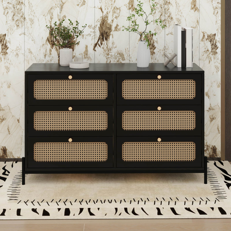 Commode 6 tiroirs 6 tiroirs Boho