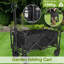 Folding Wagon on Wheels Festival Trolley Cart with Adjustable Handle, 330lbs Load