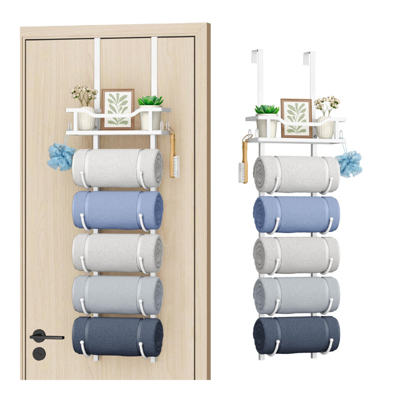 27 cm L Towel Rack, White
