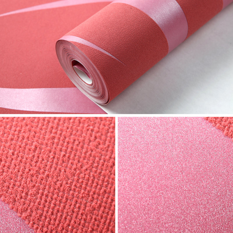 10m x 53cm Textured Matte Paste the Wall Wallpaper Roll, Pink