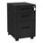 Black Steel 3-Drawer Mobile Lockable File Cabinet with Casters-738007687