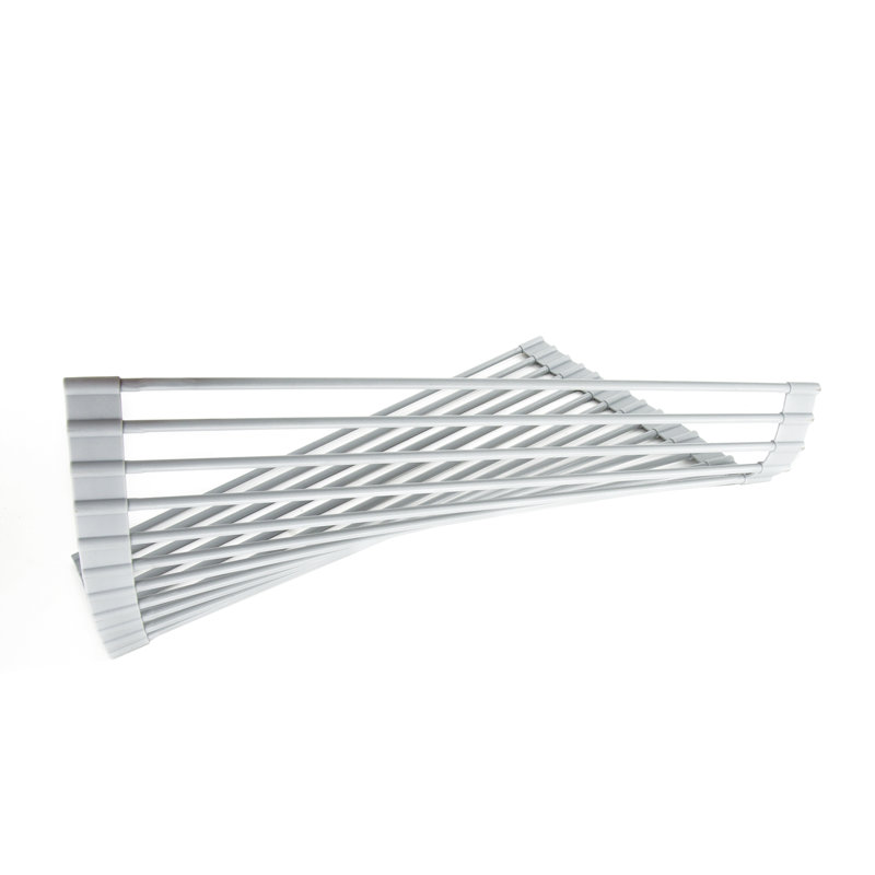 Adjustable Stainless Steel Over The Sink Dish Rack, 0.25" H x 16.5" W x 13.5" D