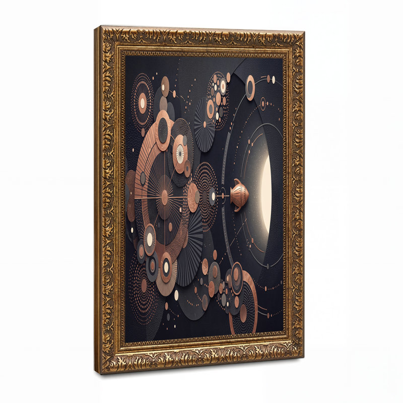 Art mural sur toile bronze, H 18 po x l 24 po