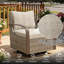Ensemble de 2 chaises pivotantes en osier pour l'extérieur, pivotantes à 360 degrés avec coussin moelleux pour la cour, la piscine, le jardin et le patio-1865793434