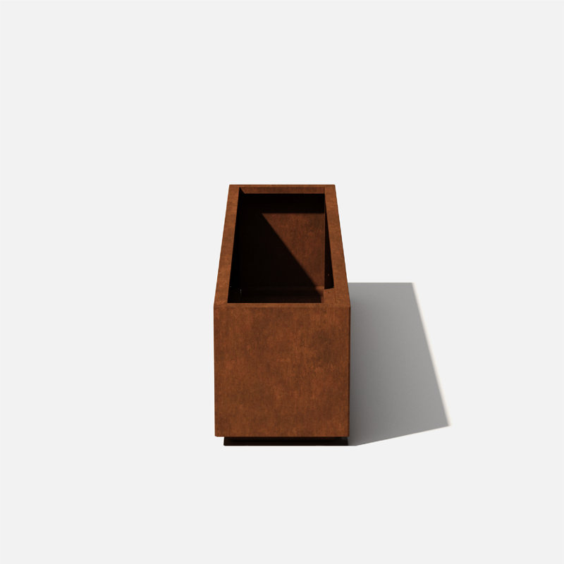 Corten Steel Series Long Box Planter, 16.25" H x 60" W x 15" D