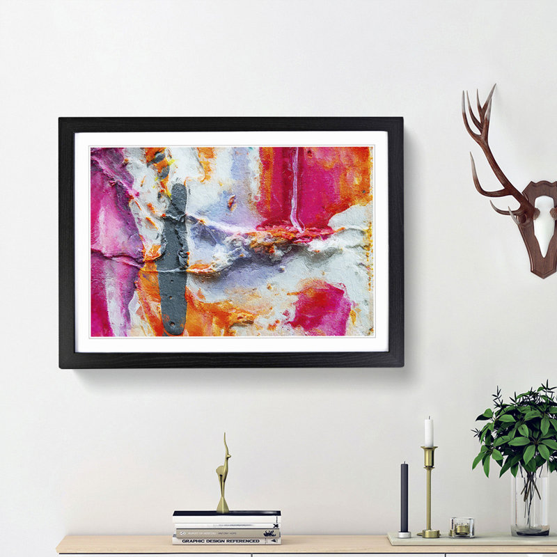 Abstract Vol.469 by S.Johnson - Framed Print, 24cm H x 33cm W x 2cm D, Black Framed