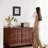 Dark-brown Solid + Manufactured Wood Accent Cabinet