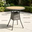Round Steel Outdoor Bistro Table - 70 cm W 70 cm D